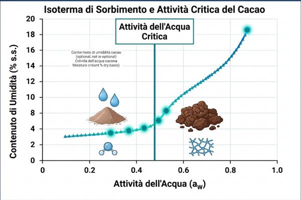 Isoterma di sorbimento e attività dell'acqua critica